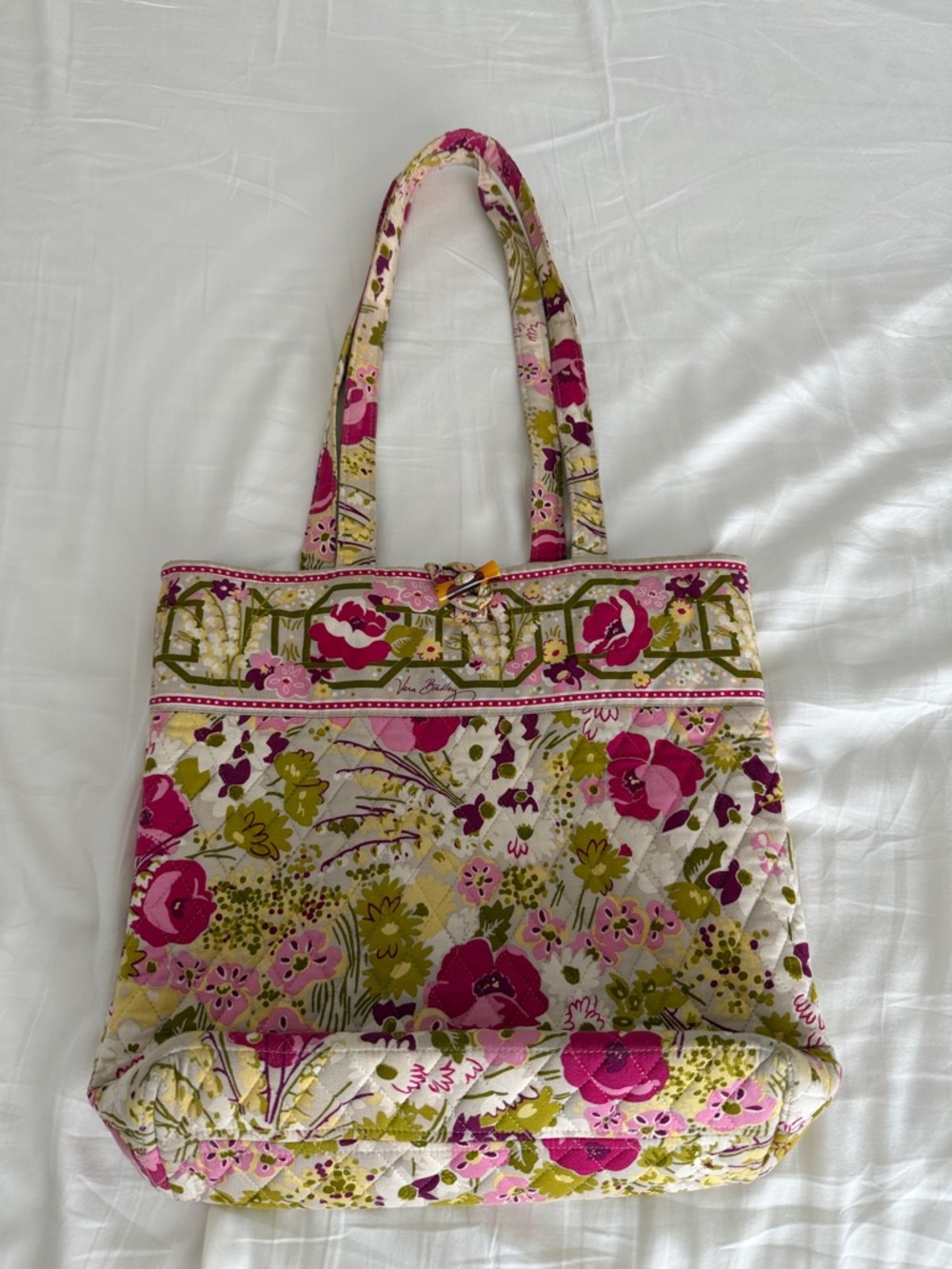Vera Bradley “Make Me Blush” pattern tote bag